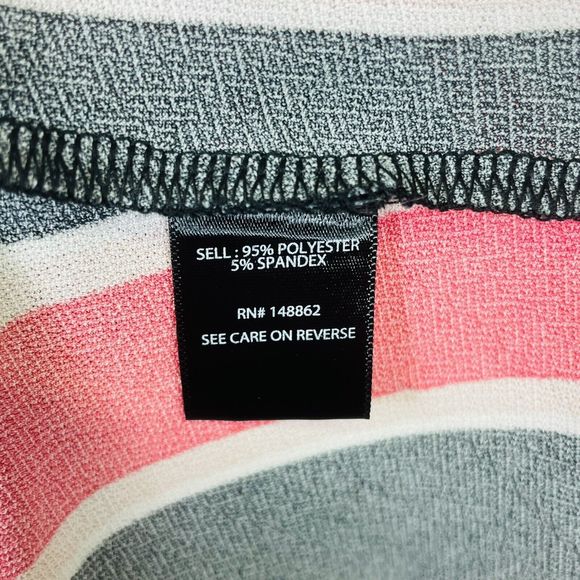 Torrid Black Pink Diagonal Stripe Crepe Wrap‎ Sleeveless Dress Womens Plus 1 1X - Picture 6 of 6